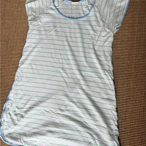 LAKE Striped White and Blue Nightgown